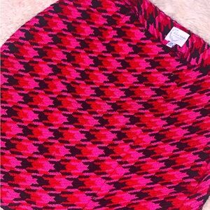 Pink Square Pattern Skirt